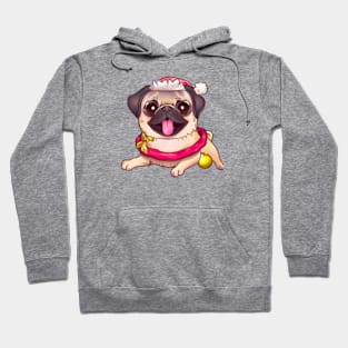 Cute Pug Drawing Hoodie